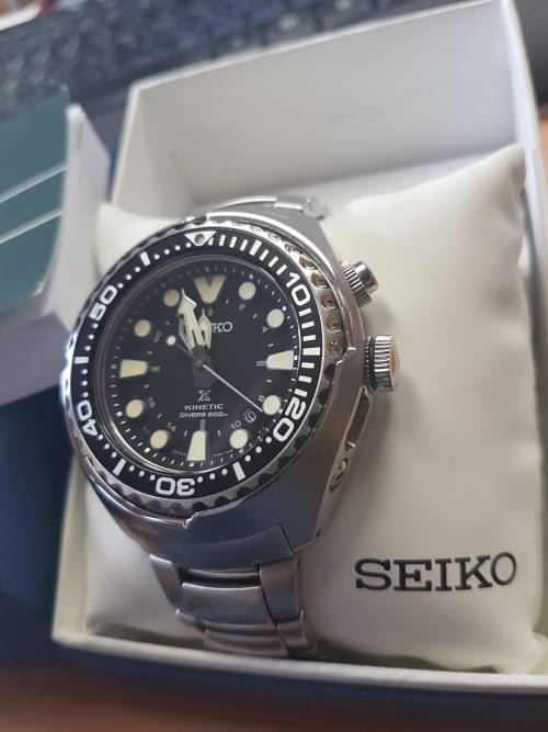SEIKO Kinetic Cal. 5m85 GMT Divers Watch - SUN019P1